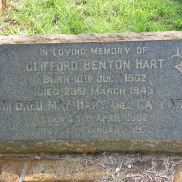 HART Clifford Benton 1902-1943 &amp; Mildred May GAYLARD 1902-1972