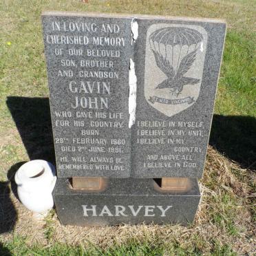 HARVEY Gavin John 1960-1981