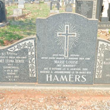 HAMERS Maximilien Eugene Edouard 1894-1955 Marie Louise DEMAEGDT 1896-1973