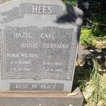 HEES Carl Herrman 1905-1985 &amp; Hazel Annie WILSON 1905-1978