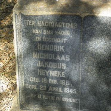 HEYNEKE Hendrik Nicholaas Jakobus 1881-1945
