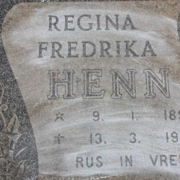 HENN Regina Fredrika 1897-1983