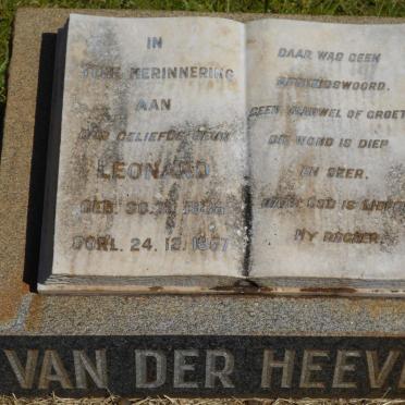 HEEVER Leonard, van der 1938-1957