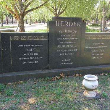 HERDER Robert 1866-1925 :: HERDER Maria Deborah nee GROVE 1878-1952 :: HERDER Albert Paul 1869-1961