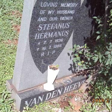 HEEVER Stefanus Hermanus, van den 1936-1985
