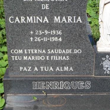 HENRIQUES Carmina Maria 1936-1984