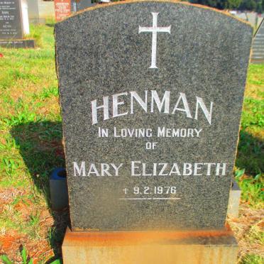 HENMAN Mary Elizabeth -1976