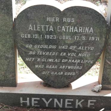 HEYNEKE Aletta Catharina 1923-1971