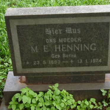 HENNING M.E. nee BOTHA 1893-1974