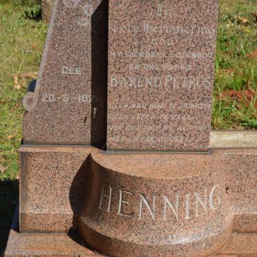 HENNING Barend Petrus 1920-