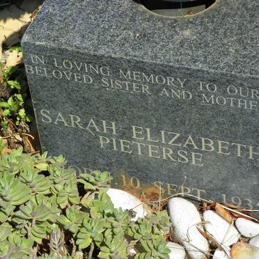 PIETERSE Sarah Elizabeth 1935-