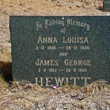 HEWITT James George 1882-1959 &amp; Anna Louisa 1886-1958