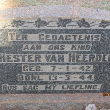 HEERDEN Hester, van 1942-1944