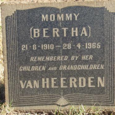 HEERDEN Bertha, van 1910-1965