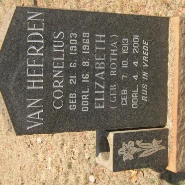 HEERDEN Cornelius, van 1903-1968 &amp; Elizabeth BOTHA 1913-2001