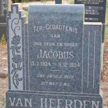 HEERDEN Jacobus, van 1934-1954