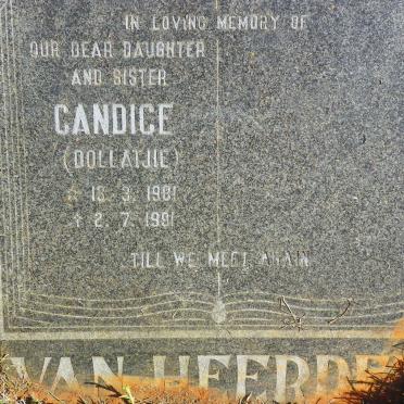 HEERDEN Candice, van 1981-1991