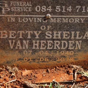 HEERDEN Betty Sheila, van 1940-2018