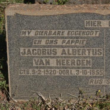 HEERDEN Jacobus Albertus, van 1920-1955
