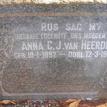 HEERDEN Anna C.J., van 1892-1961