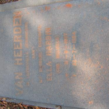HEERDEN Ella Harbin, van nee MELVILLE 1907-1984