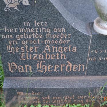 HEERDEN Hester Angela Elizabeth, van 1900-1982