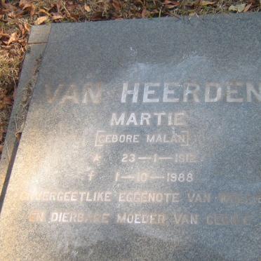HEERDEN Martie, van nee MALAN 1912-1988