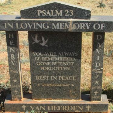 HEERDEN Henry, van 1944-2006 :: VAN HEERDEN David 1952-2008