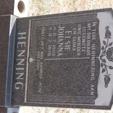 HENNING Elsie Johanna 1909-1978