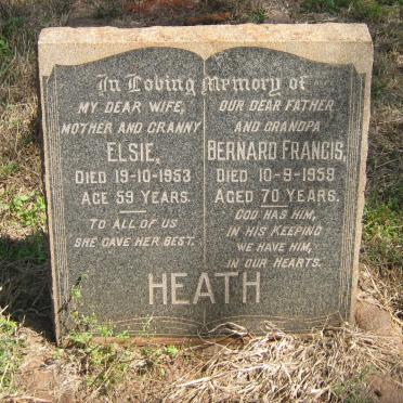HEATH Bernard Francis -1959 &amp; Elsie -1953