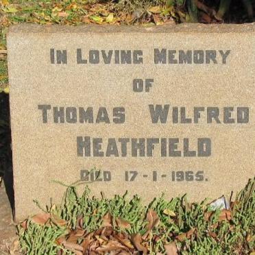 HEATHFIELD Thomas Wilfred -1965