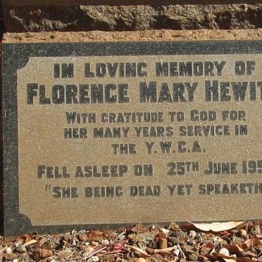 HEWITT Florence Mary -1954