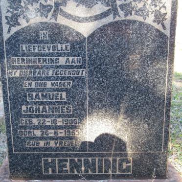HENNING Samuel Johannes 1906-1953