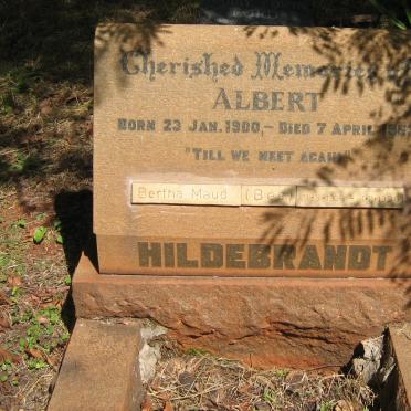HILDEBRANDT Albert 1900-1953 &amp; Bertha Maud 1906-1996