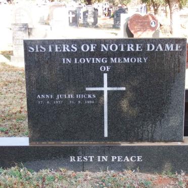HICKS Anne Julie 1927-1994