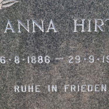 HIRT Anna 1886-1975