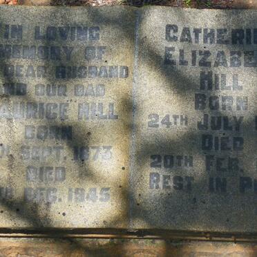 HILL Maurice 1873-1945 &amp; Catherine Elizabeth 1875-1955