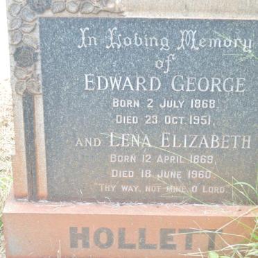 HOLLETT Edward George 1868-1951 &amp; Lena Elizabeth 1869-1960