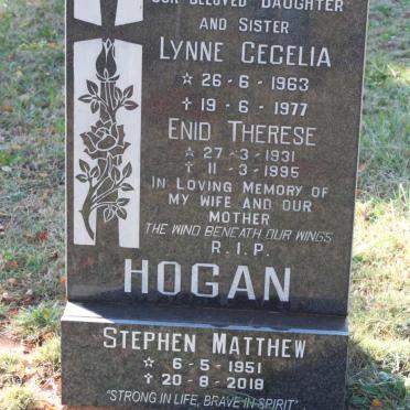 HOGAN Enid Therese 1931-1995 :: HOGAN Stephen Matthew 1951-2018 :: HOGAN Lynne Cecelia 1963-1977