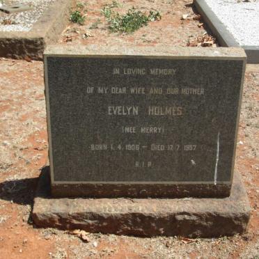 HOLMES Evelyn nee MERRY 1906-1957