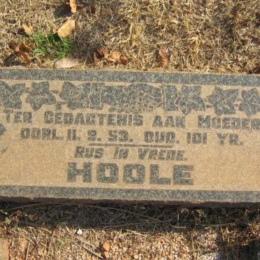 HOOLE Moeder -1958
