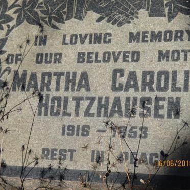 HOLTZHAUSEN Martha Caroline 1919-1953