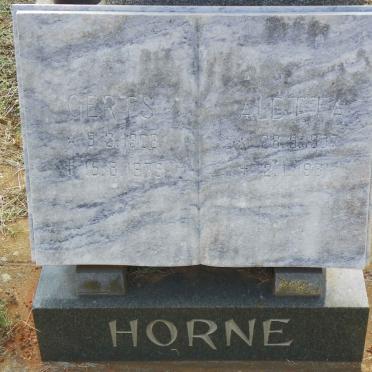 HORNE Gerts 1908-1979 &amp; Aletta 1907-1981