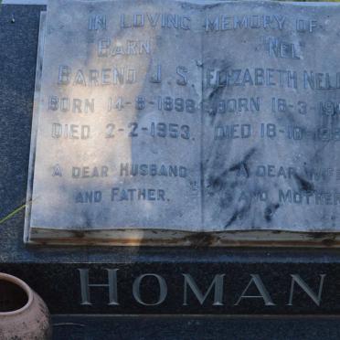 HOMAN Barend J.S. 1898-1953 &amp; Elizabeth Nellie 1901-1997