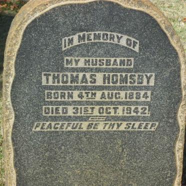 HOMSBY Thomas 1884-1942
