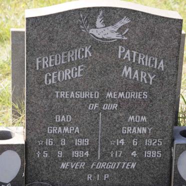 HOOK Frederick George 1919-1984 &amp; Patricia Mary 1925-1985
