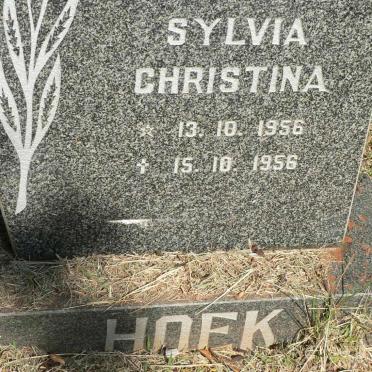 HOEK Sylvia Christina 1956-1956
