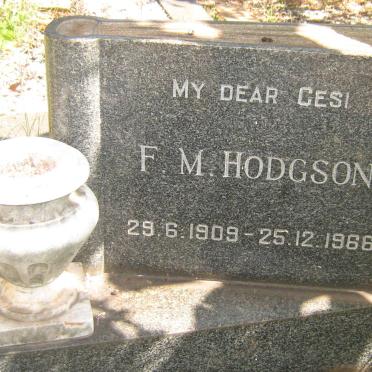 HODGSON F.M. 1909-1966
