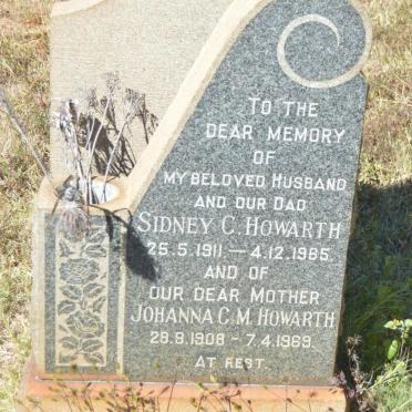 HOWARTH Sidney C. 1911-1965 &amp; Johanna C.M. 1908-1969
