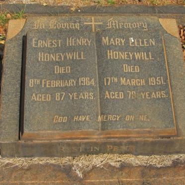 HONEYWILL Ernest Henry -1964 &amp; Mary Ellen -1951